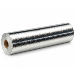 Toile anti chaleur 550°C - Tissu fibre de verre aluminisé une face