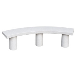 Banc en béton courbé - Erable