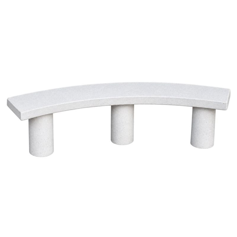 Banc en béton courbé - Erable