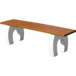 Banc d'extérieur en béton - Chêne