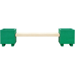 Banc double jardinières - Acajou
