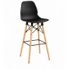 Chaise haute visiteur en polypropylène et pieds effet bois EIFFI