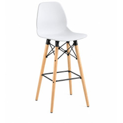 Chaise visiteur haute EIFFI avec pieds effet bois