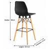Chaise haute visiteur en polypropylène et pieds effet bois EIFFI