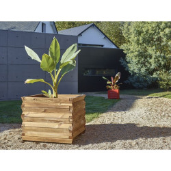 Jardinière carré en bois de pin - BELLA