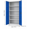 Armoire haute d'atelier avec portes battantes