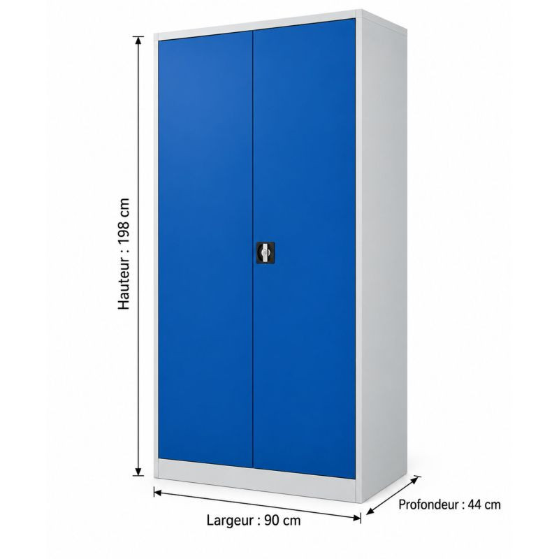 Armoire haute atelier avec bacs à bec