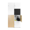 Armoire de bureau avec casiers pour vêtements et effets personnels