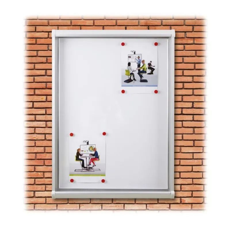 Vitrine murale avec fond magnétique / liège