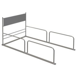Parc de rangement en inox pour 40 caddies de supermarché