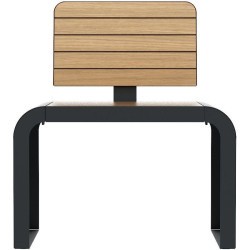 Assise avec pied en acier roulé
