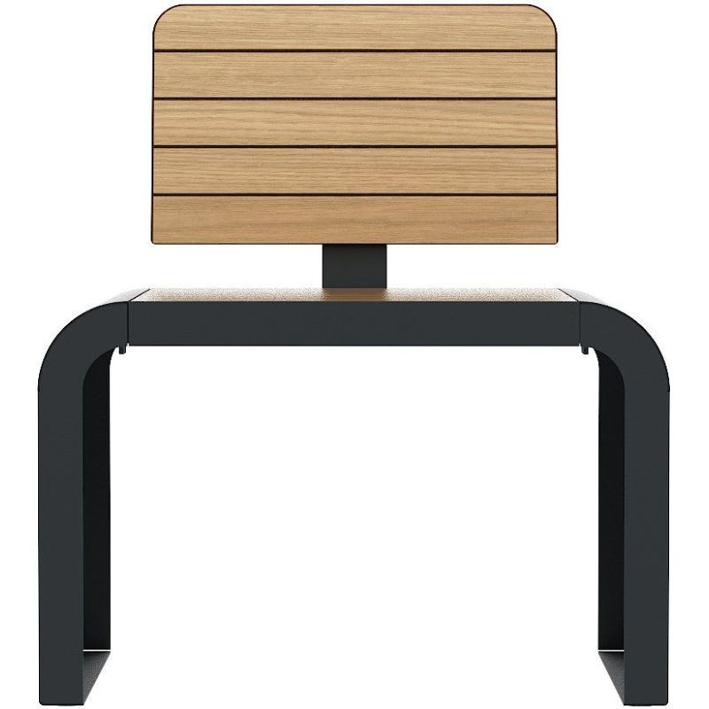Assise avec pied en acier roulé