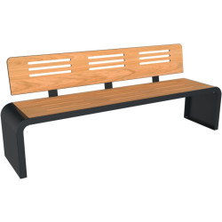 Assise avec pied en acier roulé