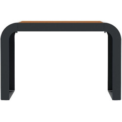 Banquette avec pied en acier roulé