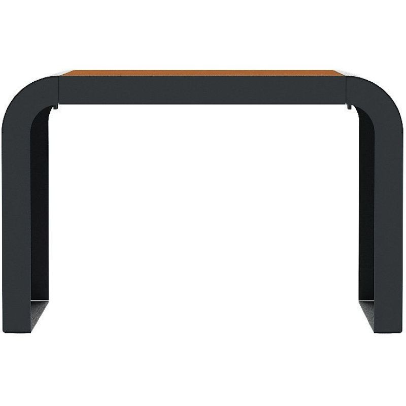 Banquette avec pied en acier roulé