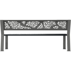 Banc Berlin en métal graphique