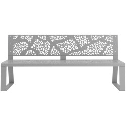 Banc en métal graphique Havane