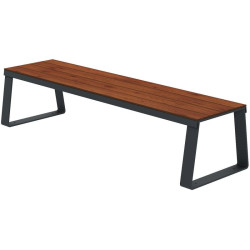 Banquette en compact effet lames Havane