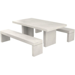Table pique nique béton Buton Gatt avec 2 assises séparéees