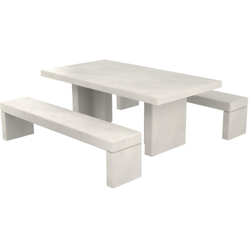 Table pique nique béton Buton Gatt avec 2 assises séparéees
