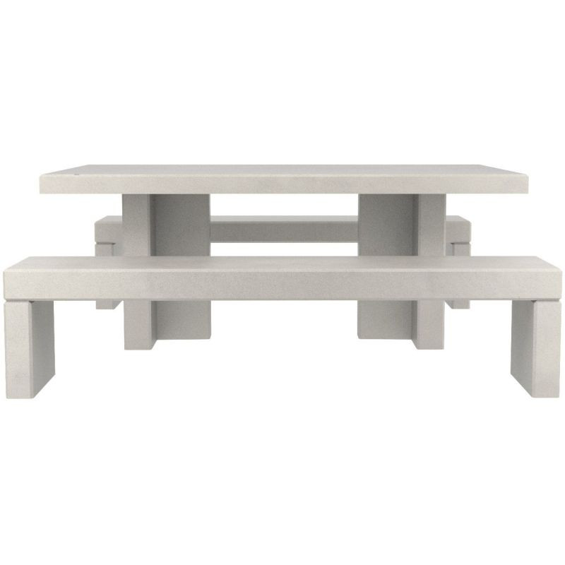 Table pique nique béton Buton Gatt avec 2 assises séparéees