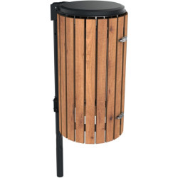 Corbeille ronde en compact effet lame Jardiz