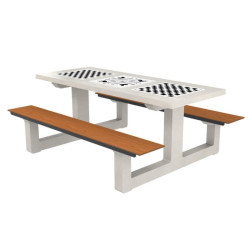 Table multi-jeux béton et HPL Piony