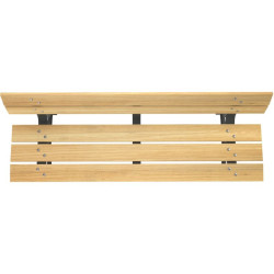 Banc Prague 3 places en bois et métal -Buton