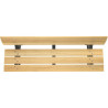 Banc Prague 3 places en bois et métal -Buton