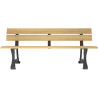 Banc Prague 3 places en bois et métal -Buton