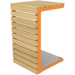 Table de repos Bacal en béton et bois