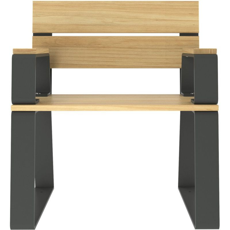 Banc Havane en bois et métal -Buton