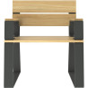 Banc Havane en bois et métal -Buton