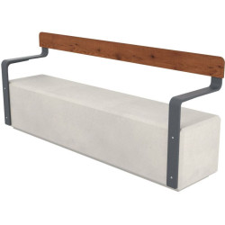 Banquette en béton et compact Amos