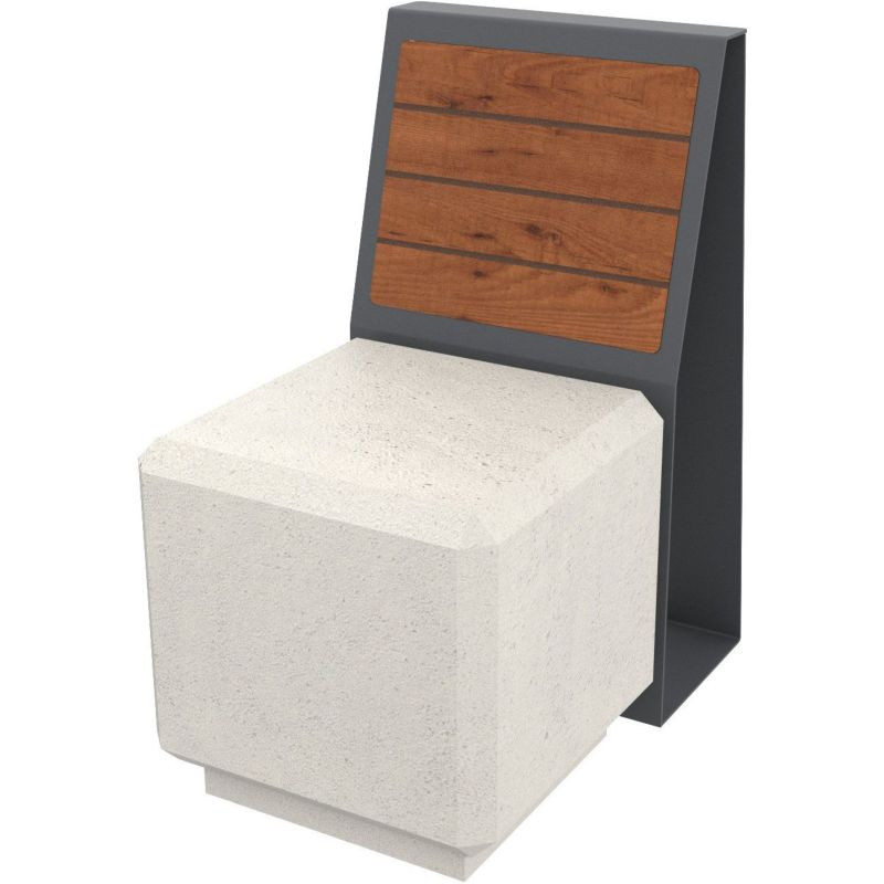 Assise en béton et dossier compact HPL Roura