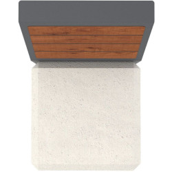 Assise en béton et dossier compact HPL Roura