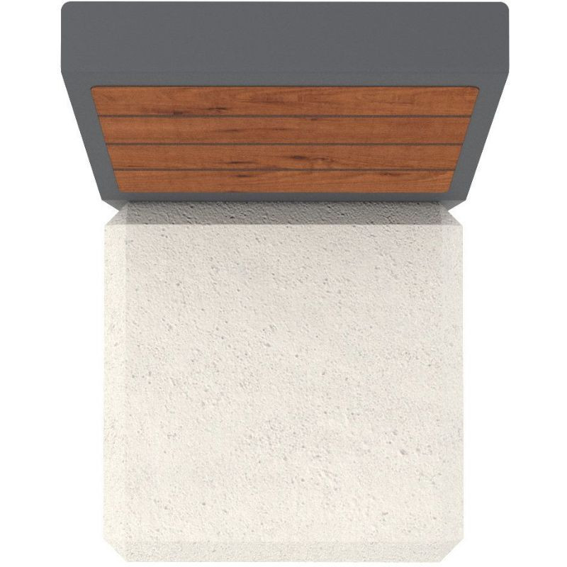 Assise en béton et dossier compact HPL Roura
