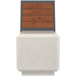 Assise en béton et dossier compact HPL Roura