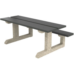 Table Rubus de pique nique en béton pied en "L"