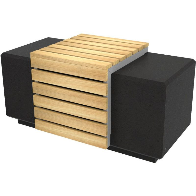 Assise Bacal en bois et béton