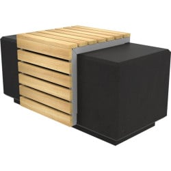 Banc en béton et bois Bacal
