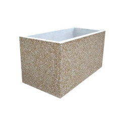 Jardinière en gravillons lavés béton - Gravy