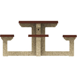 Table de jeux échecs et dames béton Piony