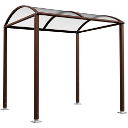 Abri vélos Voûte "M" avec bardages polycarbonate