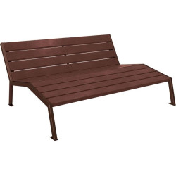 Chaise longue en plastique recyclé et acier Silaos