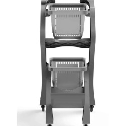 Chariot d'achat pour 2 paniers libre service 22L et 28L