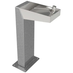 Fontaine Fabregas Minus Simple structure acier et vasque inox