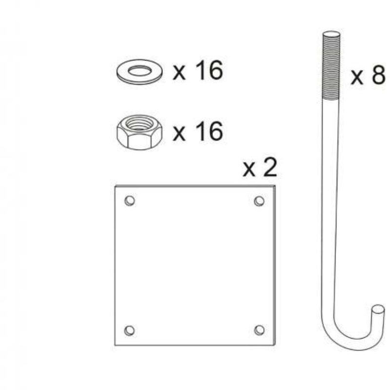 Kit de pose pour portique universel fixe hauteur fixe Procity