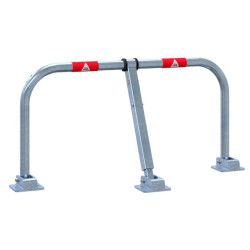 Arceau de stationnement pour parking rabattable à serrure ou cadenas