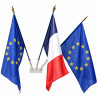 Kit support mural et 3 drapeaux (2 EU &amp; 1 FR)